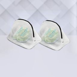 Stylista White and Black Set of 2 Laundry Wash Bag With Zipper-picture-32