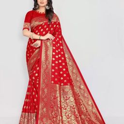 Moda Rapido Woven Design Pure Silk Banarasi Saree-14