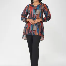 Bindigasm Geometric Printed Tunic & Trousers-image-38