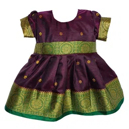 Mom and Me Girls Puff Sleeves Fit and Flare Ethnic Dresses-image-88