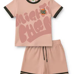 Chhota Bheem Boys Printed Short Sleeves Pure Cotton T-shirt With Shorts-picture-28