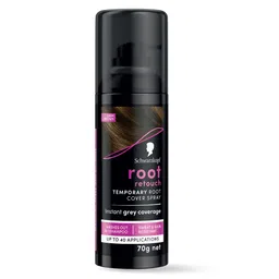 Schwarzkopf Root Retouch Temporary Root Cover Spray For Grey Coverage 120ml - Dark Brown image 1