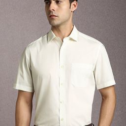 Louis Philippe Men Solid Spread Collar Formal Shirt-image-74