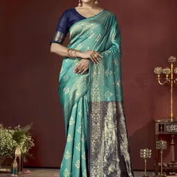 DIVASTRI Woven Design Zari Banarasi Saree-picture-29