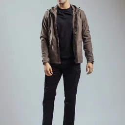 nostrum Cotton Open Front Jacket-image-76