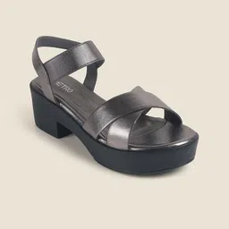 Metro Platform Sandals with Buckles-32