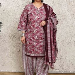 KALINI Floral Printed Straight Kurta With Salwar & Dupatta-image-69
