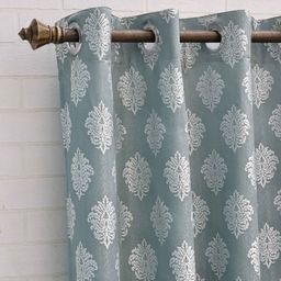 Ariana Blue & White Ethnic Motifs Room Darkening Door Curtain-image-87