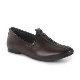 FAUSTO Men Ethnic Slip On Stripe Juttis and Mojaris for Wedding-image-49