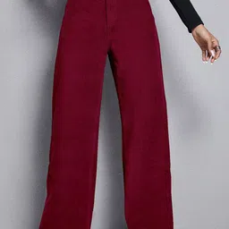 RAJOVATI Women Mid-Rise Loose Fit Parallel Trousers-picture-25