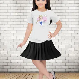 MITANSH Girls Pack Of 2 Printed T-shirt With Skirt-image-44