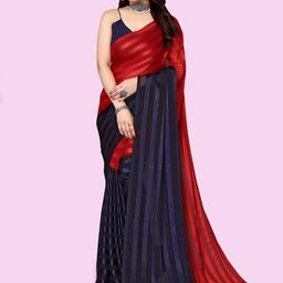 Moda Rapido Striped SatinSaree-picture-20