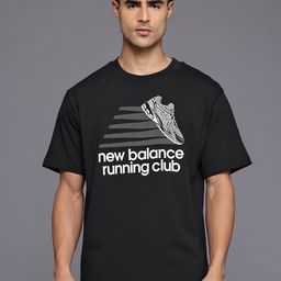 New Balance Athletics Running Club Printed Drop-Shoulder Sleeves Pure Cotton T-shirt-picture-32