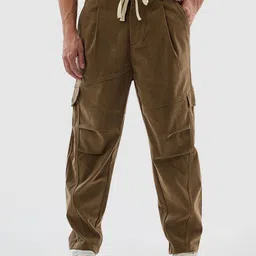 Snitch Men Corduroy Cargos Trousers-image-30