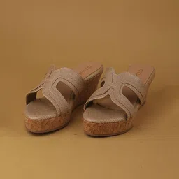 Ozuri Women Woven Design Wedge Sandals Heels-image-74