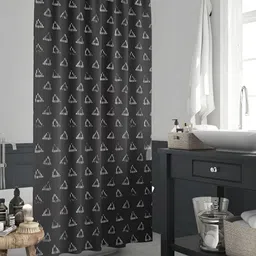 ArtzFolio Black & White Geometric Printed Waterproof Shower Curtain-image-73