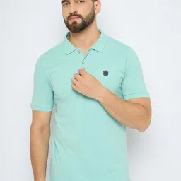 AXMANN Men Solid Polo Collar Cotton T-shirt-picture-26