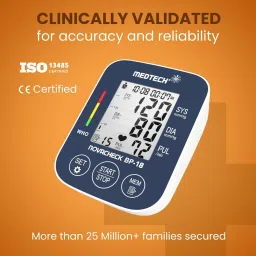 Medtech BP-18 Digital Blood Pressure Monitor – Type-C Rechargeable, Large Display Bp Monitor image 3
