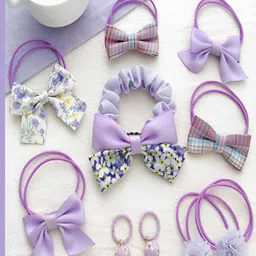 SYGA Girls 10-Piece Tie & Clip Hair Accessory Set-image-96