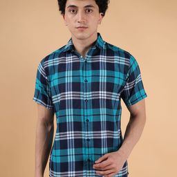 Zeal Men Comfort Tartan Checks Opaque Checked Casual Shirt-image-52