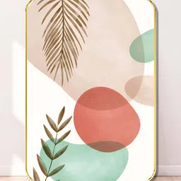 SAF Cream-Coloured & Brown Wood Floral and Botanical Wall Paintings-picture-6