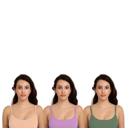 Women Cotton Brown,Purple,Green Non Padded Non-Wired Lingerie Bra Sport wear Gym Crop Tank Top-picture-25