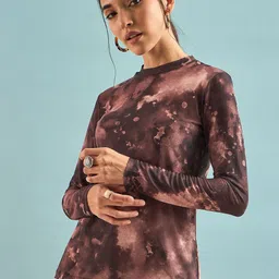 PANIT Women Tie and Dye Round Neck T-shirt-image-48