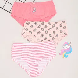 Pantaloons Junior Girls Pack Of 3 Printed Basic Briefs - 8909044734648-10