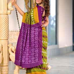 LeeliPeeri Designer Geometric Printed Block Print Saree image 2