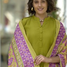 SHREE LAXMINARAYAN EXPORT Women Regular Kurti with Trousers & With Dupatta image 5