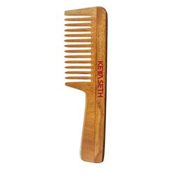 KEYA SETH Neem Wooden Wide Tooth Comb With Handel-27