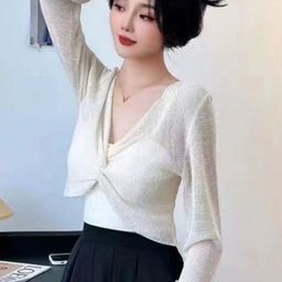 KPOP Women V-Neck Long Sleeves Top-picture-56
