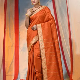 DESH BIDESH Ethnic Motifs Zari Saree-image-44