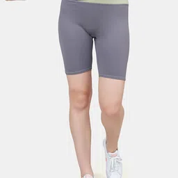 PLUMBURY Women Slim Fit High-Rise Running Sports Shorts-23