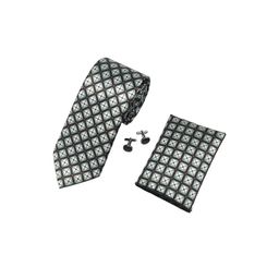 RARE COMBEE GROUP Men Accessory Gift Set of Necktie with Pocket Square & Cufflinks-image-9
