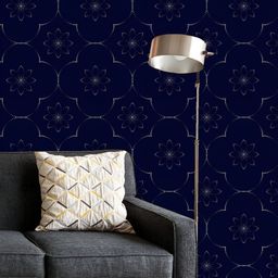 ArtzFolio Printed UV-Resistant Anti-Bacterial Arabesque Boho Flowers Peel & Stick Wallpaper-image-97