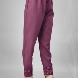 Aika Women Embroidered Regular Thread Work Kurta with Trousers & With Dupatta image 5