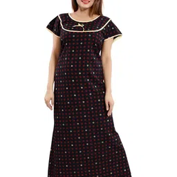 NIGHTY KING Women Cotton Maxi Nightdress-picture-25