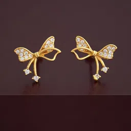 Kushal's Fashion Jewellery 92.5Silver Gold-Plated CZ Classic Studs Earrings-47