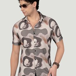 ALMATY Men Comfort Slim Fit Opaque Printed Casual Shirt-image-62
