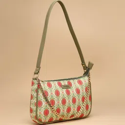 Anouk Ethnic Motifs Printed PU Structured Shoulder Bag image 4
