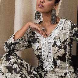 Anouk Women Floral Embroidered Thread Work Kurta-image-98