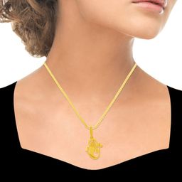WHP JEWELLERS Om Gajanana Women 22 KT Yellow Gold Pendant- 2.24 Grams-image-58