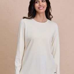 Nykd Women Solid Round Neck Cotton T-shirt-image-48