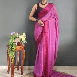 V3 FASHION STUDIO Satin Woven Design Ready to Wear Jamdani Sarees-image-102