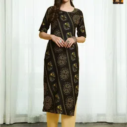 HERE&NOW Women Printed Regular Kurta with Trousers-image-82