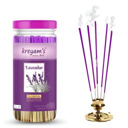 Kreyam's Purple Charcoal Free Lavender Fragrance Incense Sticks-image-88