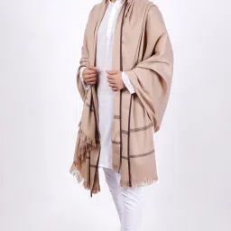 Sprha Wool Self Design Men Shawl-image-2