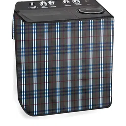 The Furnishing Tree Washing Machine Cover Check Black Compatible for Whirlpool 7Kg Semi-Automatic T-image-81