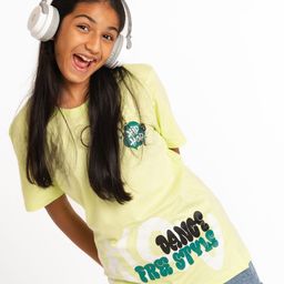 Nap Chief Kids Printed V-Neck Applique T-shirt-image-26